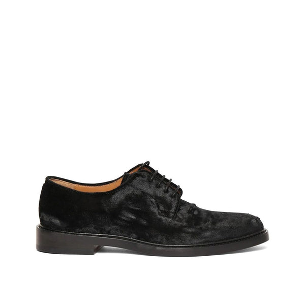 Schwarze Polyester-Schnürschuhe