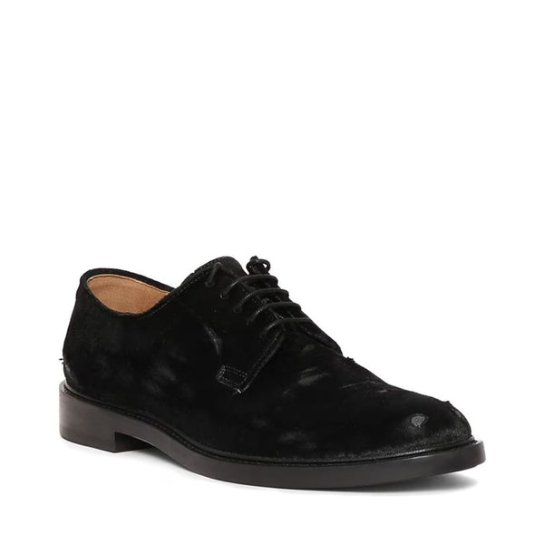 Schwarze Polyester-Schnürschuhe