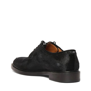 Schwarze Polyester-Schnürschuhe