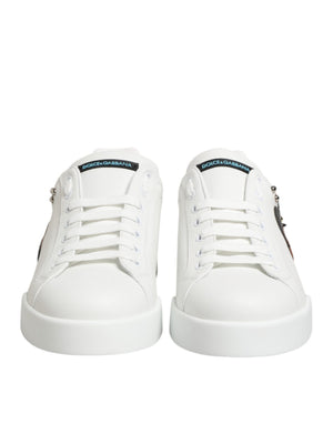 Weiße Leder-Sneaker #DGFAMILY für Herren