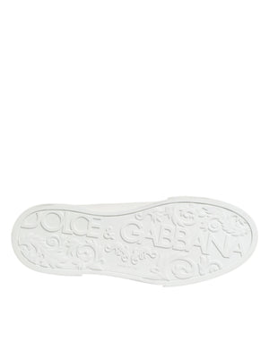 Weiße Leder-Sneaker #DGFAMILY für Herren