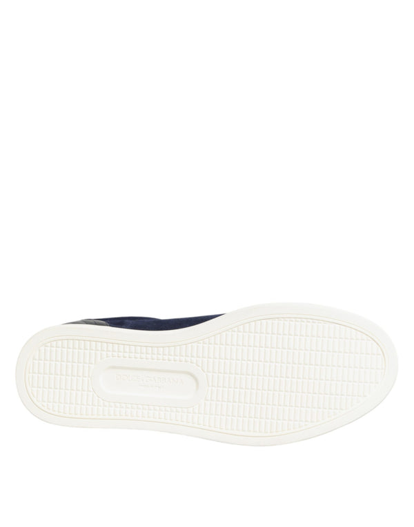 Blaue Wildleder-Sneaker aus Leder