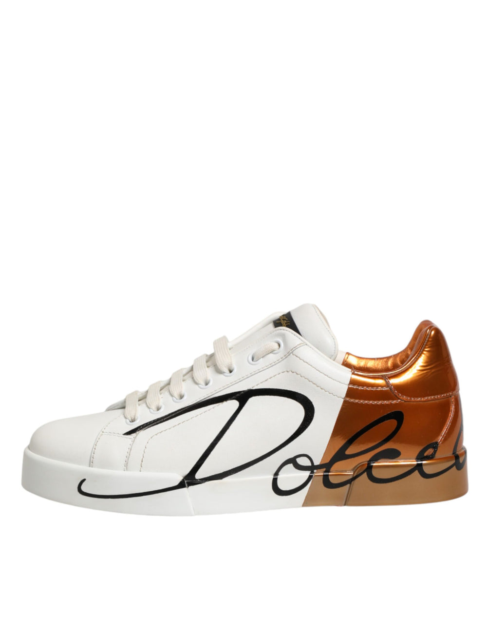 Weiße und braune Ledersneaker