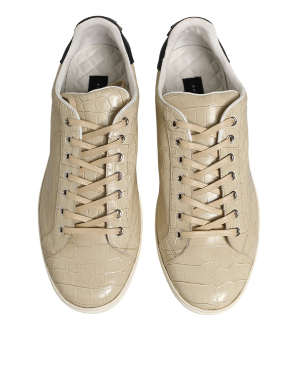 Beige London Leder-Sneakers