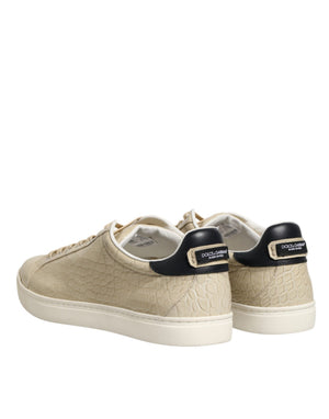 Beige London Leder-Sneakers