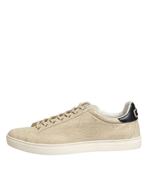 Beige London Leder-Sneakers