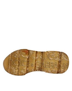 Weiße und goldene Daymaster Sneakers