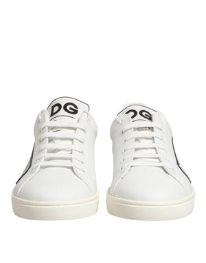 Weiße Prince Leder Low-Top Sneaker für Herren