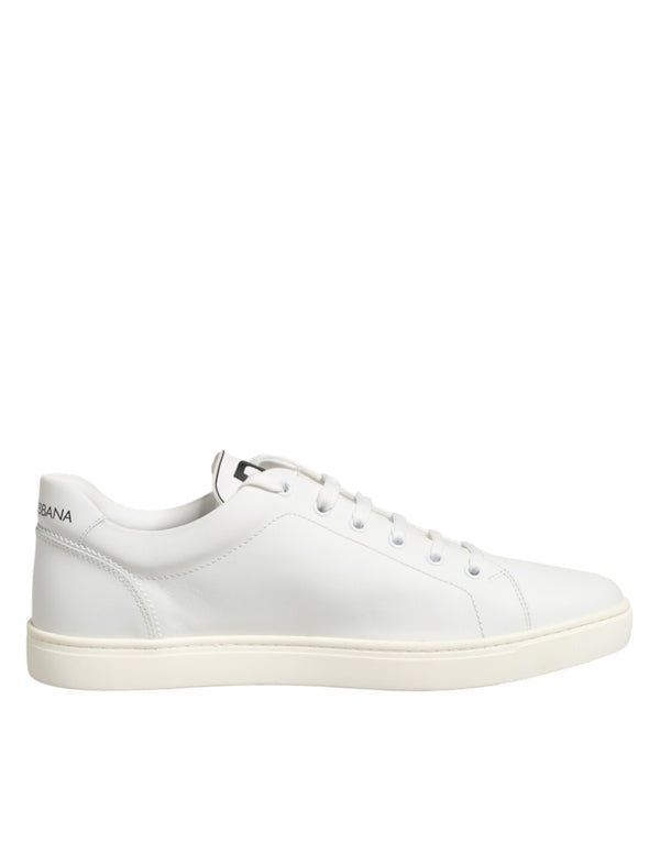 Weiße Prince Leder Low-Top Sneaker für Herren