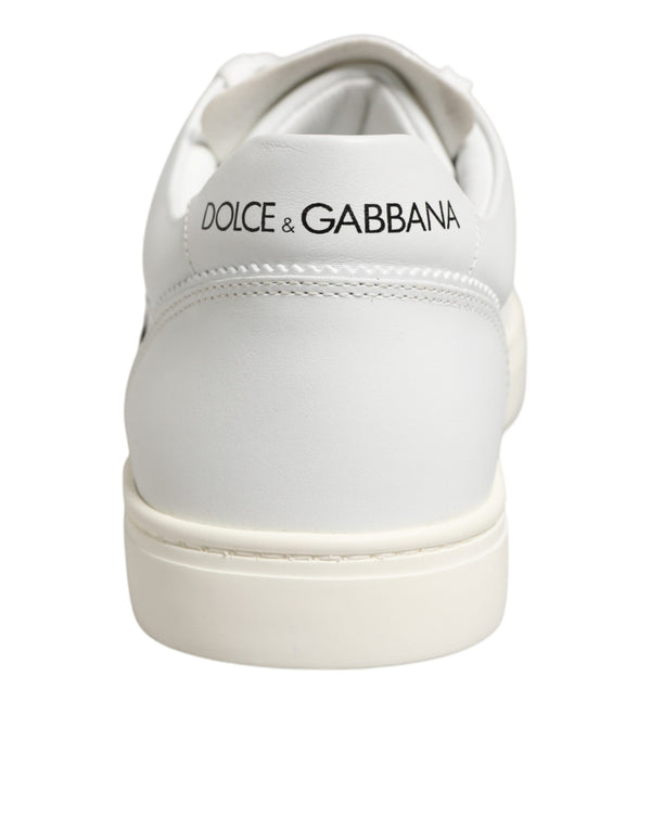 Weiße Prince Leder Low-Top Sneaker für Herren