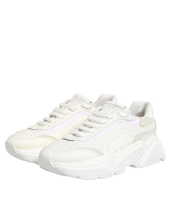 Weiße Leder-Daymaster Low-Top Sneakers