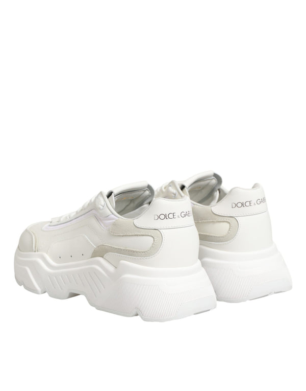 Weiße Leder-Daymaster Low-Top Sneakers