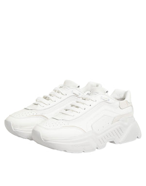 Weiße Leder-Daymaster Low-Top Sneakers