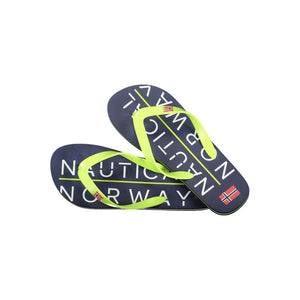 Blaue Kunststoff-Sandalette