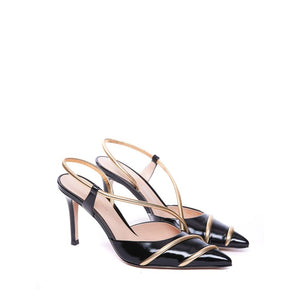 Schwarze High Heels aus Lammleder