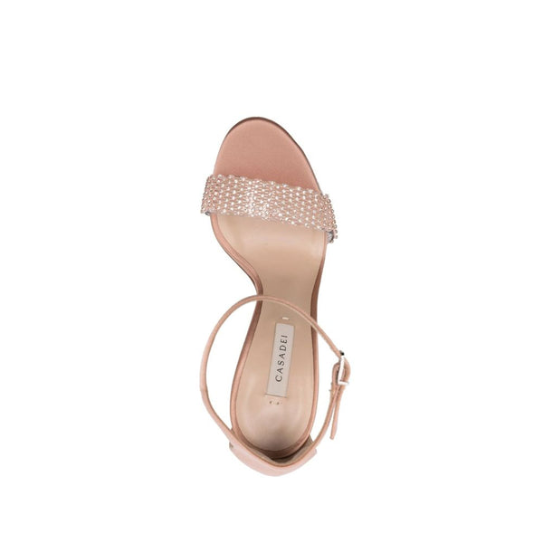 Beige Seiden-Stilettos