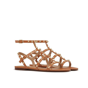 Braune Ledersandalen