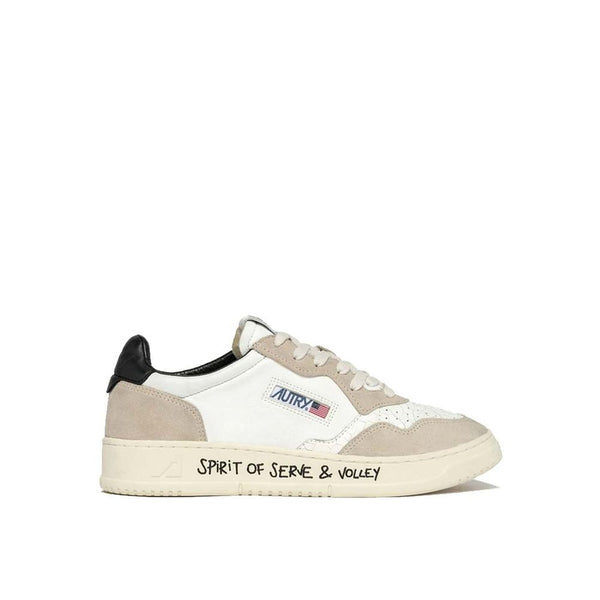 Weiße Ziegenleder-Sneakers