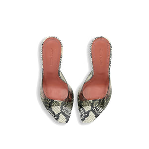 Grüne PVC-Stilettosandalen