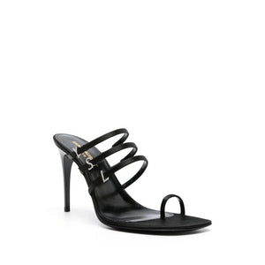 Schwarze Seiden-Stilettos