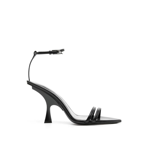 Schwarze Seiden-Stilettos