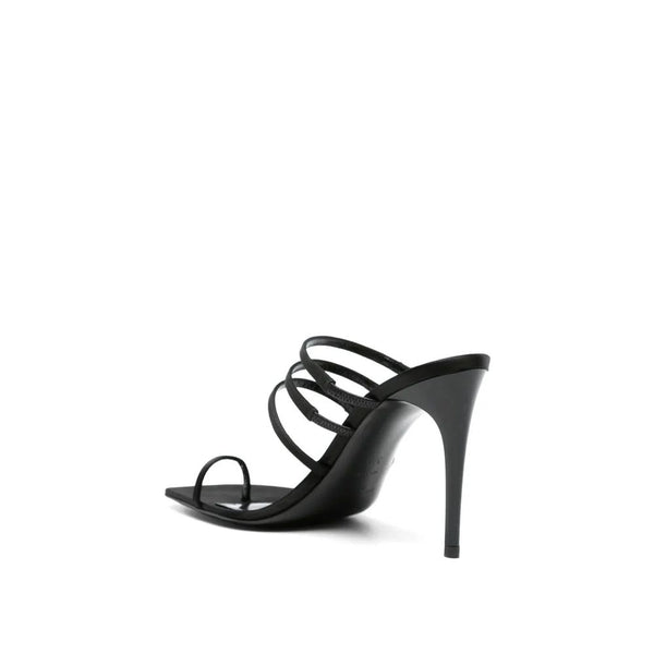 Schwarze Seiden-Stilettos