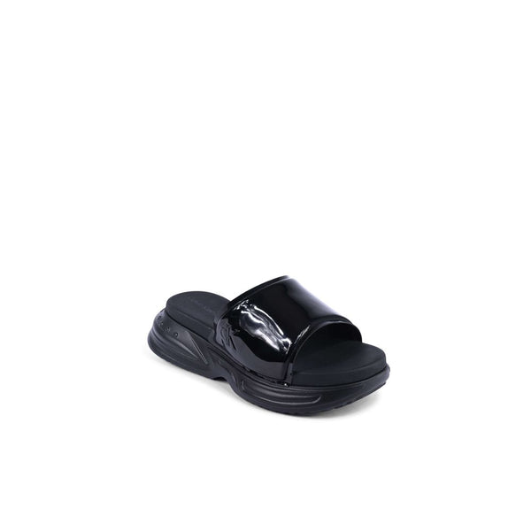 Schwarze Polyurethan-Slides
