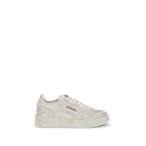 Weiße Gummisohle Sneakers mit niedrigem Schaft