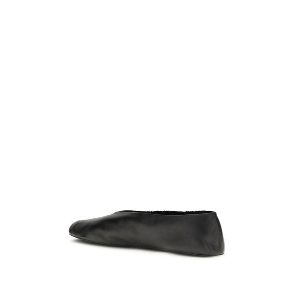 Schwarze Ballerinas aus Lammleder