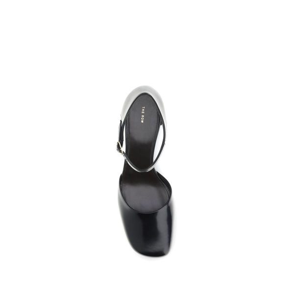 Schwarze Gummipumps mit Mittelabsatz