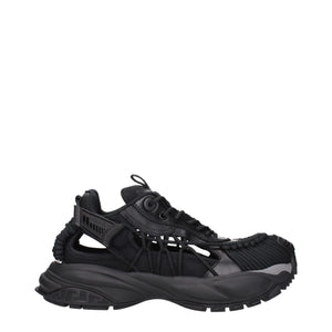 Schwarze Leder-Sneaker