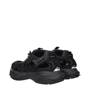 Schwarze Leder-Sneaker