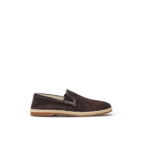 Braune Wildleder-Espadrilles