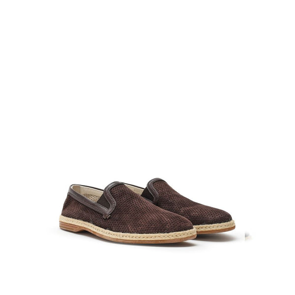 Braune Wildleder-Espadrilles