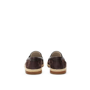 Braune Wildleder-Espadrilles
