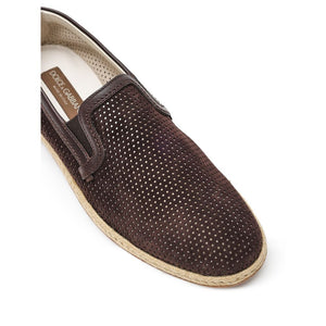 Braune Wildleder-Espadrilles