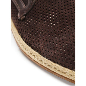Braune Wildleder-Espadrilles