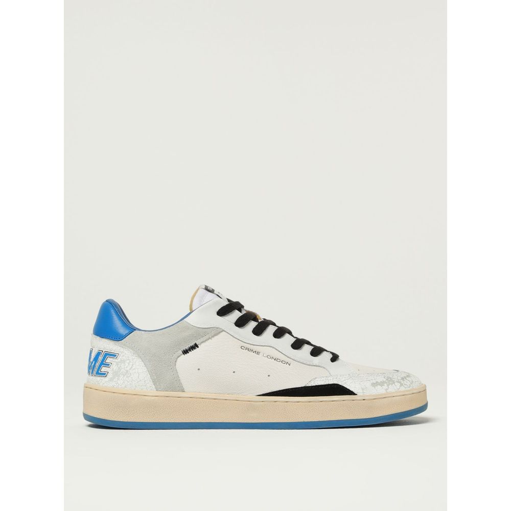 Weiße Leder-Sneaker mit niedrigem Schaft