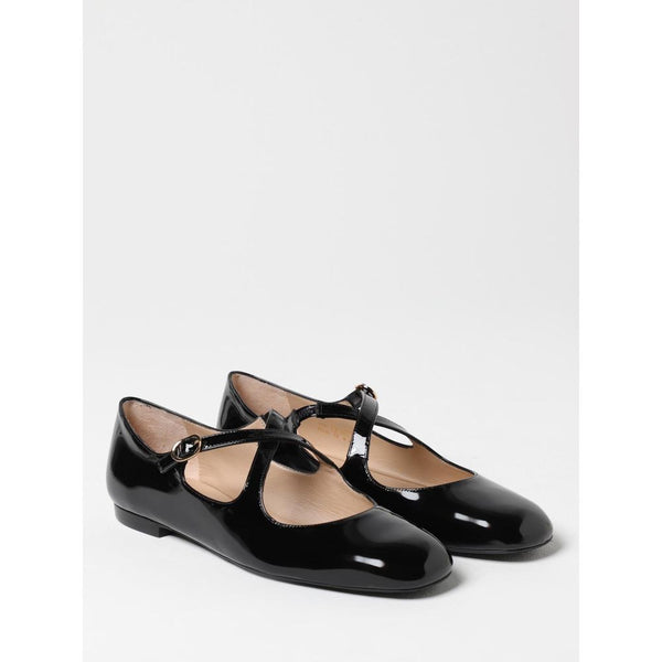 Schwarze Lackleder-Ballerinas