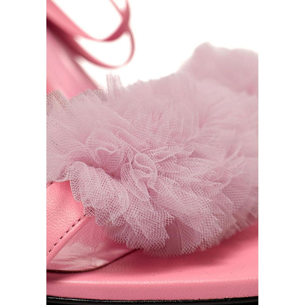 Bunte Leder-Pumps mit hohem Absatz