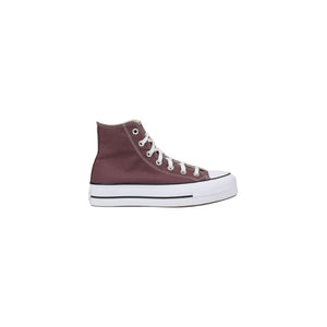 Lila Stoff-Plateau-Sneaker