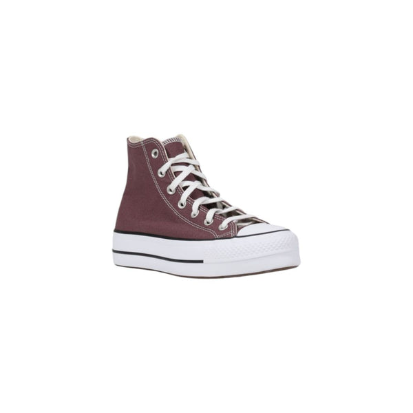 Lila Stoff-Plateau-Sneaker