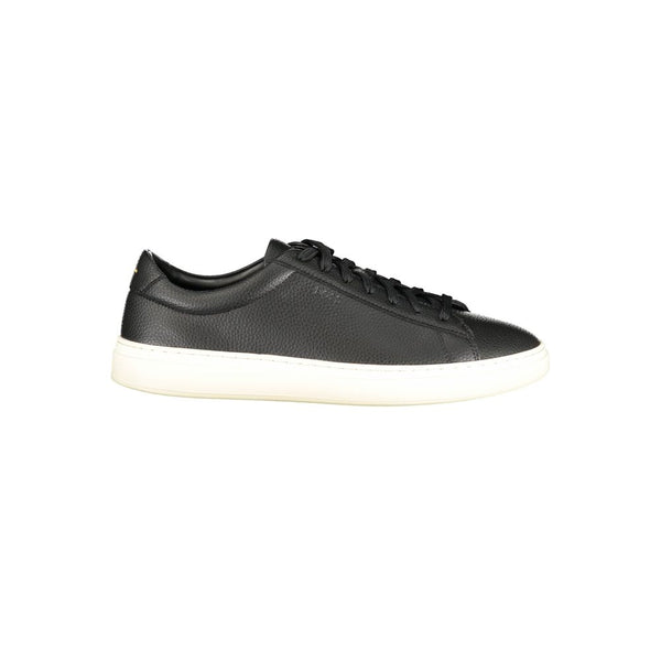 Schwarzer Leder-Sneaker für Herren