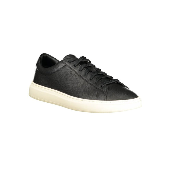 Schwarzer Leder-Sneaker für Herren