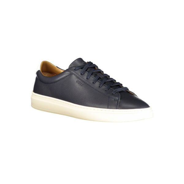 Blauer Ledersneaker für Herren