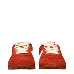 Orangefarbene Wildleder-Sneaker