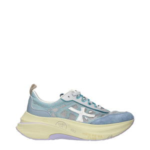 Hellblaue Stoff-Sneaker
