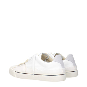 Weiße Leder-Sneaker mit niedrigem Schaft