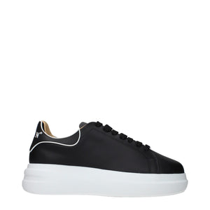 Schwarze Chunky Sneakers aus Leder