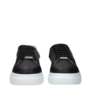 Schwarze Chunky Sneakers aus Leder